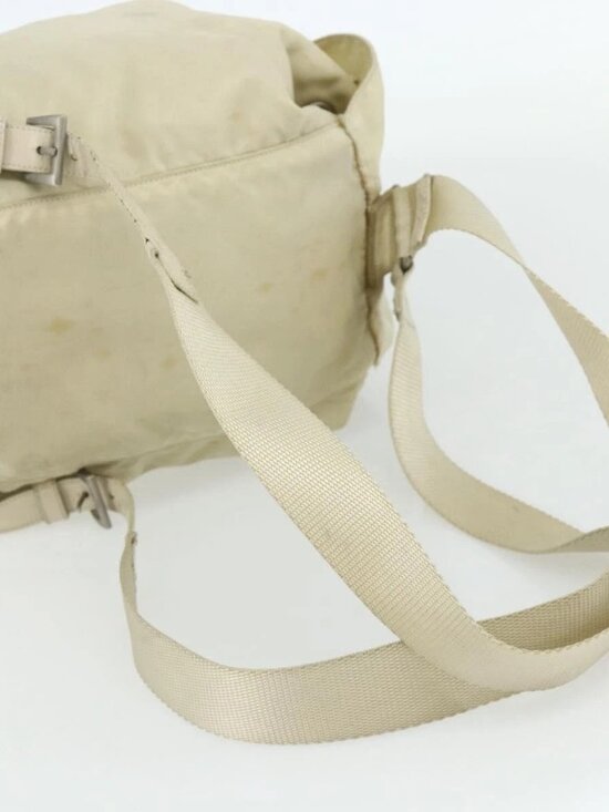 PRADA Backpack Nylon Ivory Silver Auth 175828 main image 10